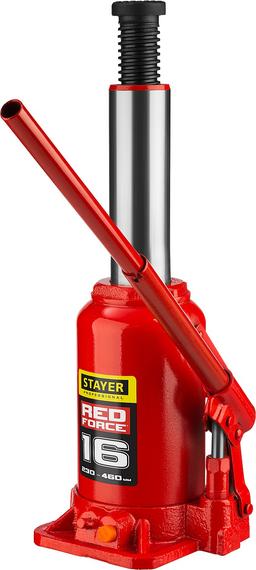 STAYER RED FORCE, 16 т, 230 - 460 мм, бутылочный гидравлический домкрат, Professional (43160-16) - 6