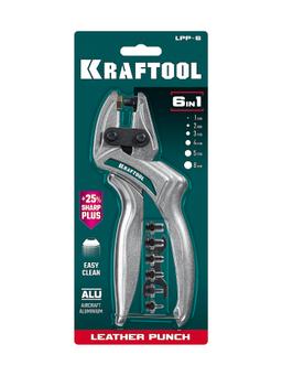KRAFTOOL LPP-6 с набором насадок 1-6 мм, мощный дырокол для кожи (22952) - 2