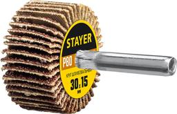 STAYER  d 30 x 15 мм, P80, на шпильке d 6 мм, круг шлифовальный лепестковый (36606-080) - 1