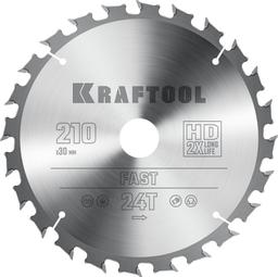 KRAFTOOL Fast, 210 х 30 мм, 24Т, пильный диск по дереву (36950-210-30) - 1