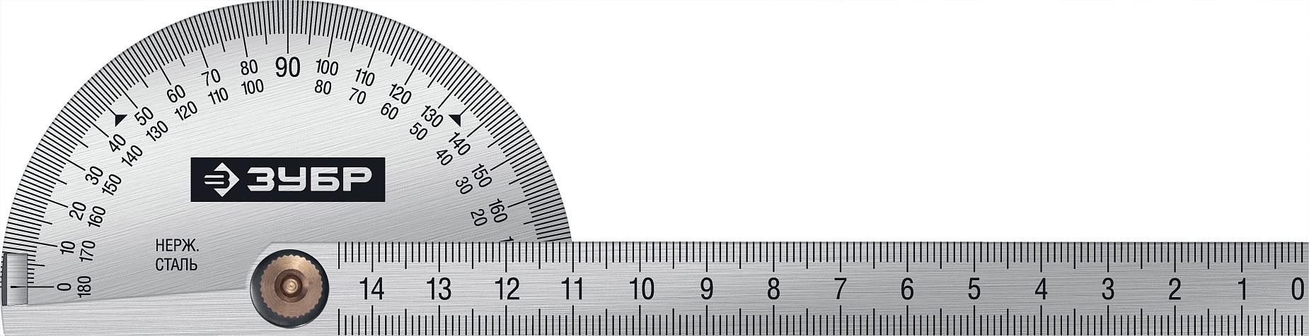 ЗУБР  100 мм, нерж. сталь, транспортир, Профессионал (34292_z01)