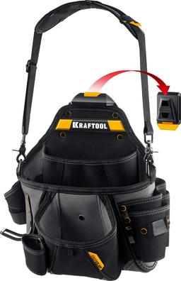 KRAFTOOL KPB-20 поясная сумка с быстросъёмным креплением FastClip, 320 х 310 мм (38767) - 1