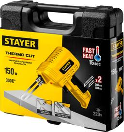 STAYER Thermo cut, 150 Вт, в наборе: 2 ножа, быстрый рез пенопласта + пластика, прибор для терморезки (45255-H2) - 1