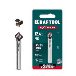 KRAFTOOL EXTREME Со5-А, d 12.4х8х56 мм, Z3, 90°, сталь M35, U-образная спираль, зенковка (29734-6) - 1