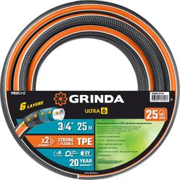 GRINDA ULTRA 6, 3/4", 25 м, 25 атм, шестислойный, двойное армирование, поливочный шланг, PROLine (429009-3/4-25) - 1
