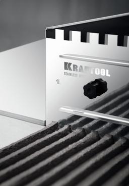 KRAFTOOL BUNKER-4 зуб 8, 10, 12 мм, полукруг 10х20 мм, нерж. сталь, Раздвижная гребенка для плитки (08081) - 2
