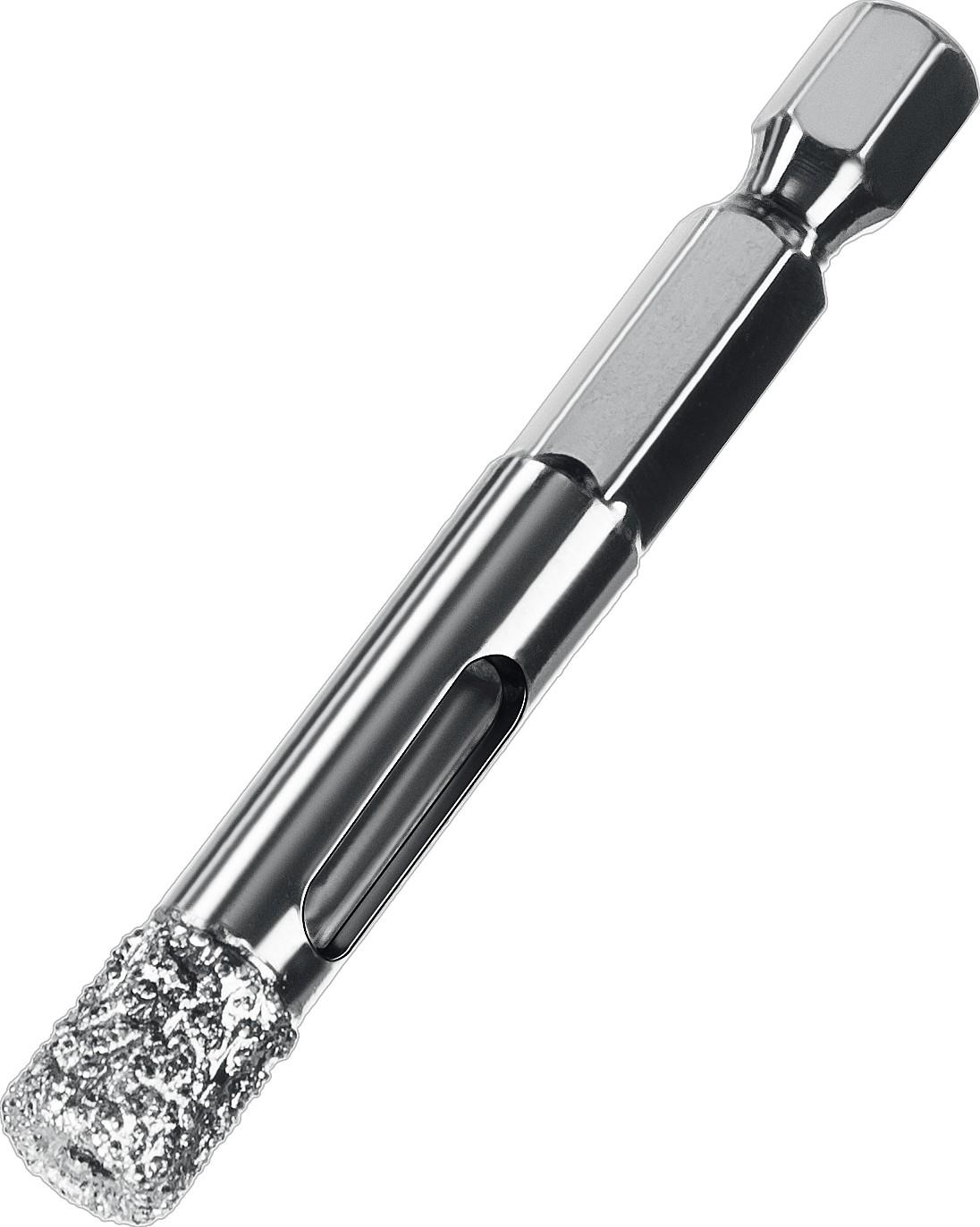 ЗУБР  АВК, d 8 мм, (HEX 1/4", 15 мм кромка), вакуумное алмазное трубчатое сверло, Профессионал (29865-08)