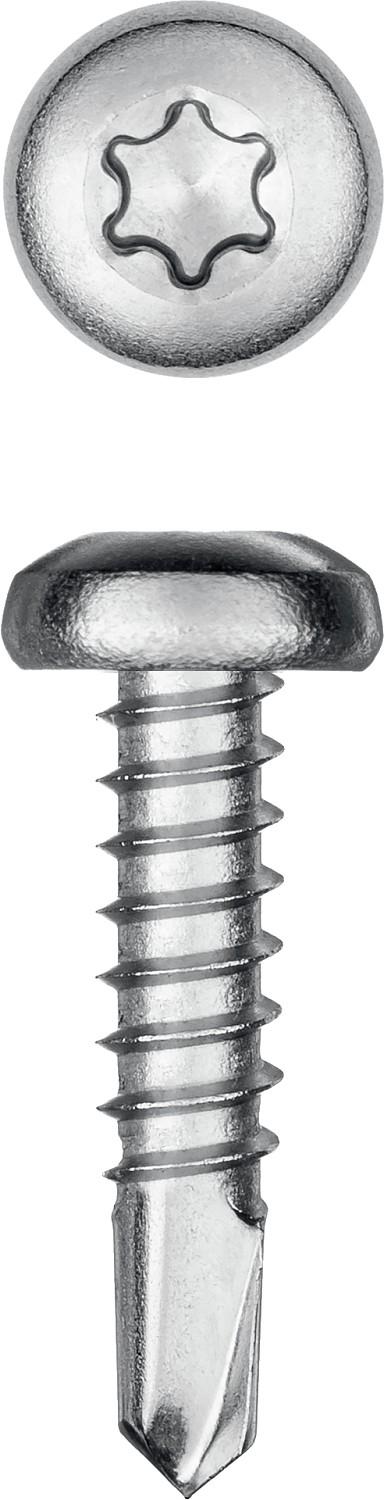 KRAFTOOL DS-P, 16 х 4.8 мм, А2, сверло, полукруглая головка, ТХ25, 400 шт, саморез нержавеющий (300931-48-016)