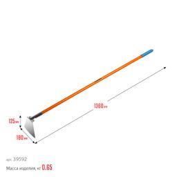 GRINDA PH-180 FIBER, 180 х 125 х 1360 мм, нержавеющая сталь, трапециевидный профиль, фибергласовый черенок, мотыга, PROLine (39592) - 6