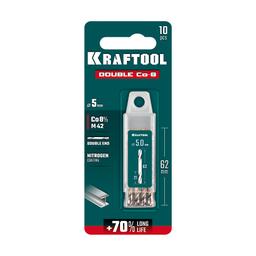 KRAFTOOL DOUBLE Сo-8 5х62мм, Сверло двухстороннее по металлу, сталь M42(+8%Co), класс А (29654-5.0-10) - 3