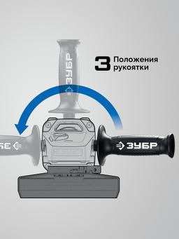 ЗУБР 1800 Вт, d125 мм, УШМ, Профессионал (УШМ-П125-1800 ПСТ) - 12