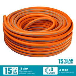 GRINDA FLEX 3, 1", 25 м, 15 атм, из термоэластопласта, трёхслойный, армированный, гибкий, поливочный шланг, PROLine (429008-1-25) - 1