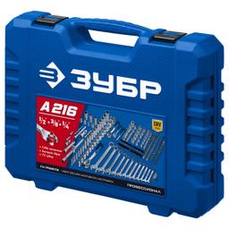 ЗУБР  А-216, 216 предм., (1/2"+ 3/8"+ 1/4"), универсальный набор инструмента, Профессионал (27674-H216) - 9