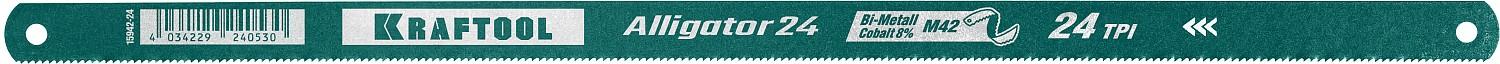 KRAFTOOL  Alligator-24, 24 TPI, 300 мм, биметталическое гибкое полотно по металлу (15942-24)