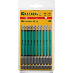 KRAFTOOL Optimum, PH2, 100 мм, 10 шт, биты (26122-2-100-10) - 2