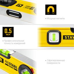 STAYER  PRO STABIL, 600 мм, усиленный профиль, магнитный уровень с поворотным глазком, Professional (3480-060) - 4