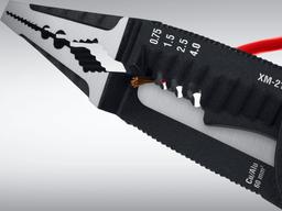 STAYER XM-21, резка d 14мм, зачистка 0.75 – 25 мм2, кримпер 2.5 мм2, плоскогубцы 210 мм, многофункциональные клещи, Professional (23342-21) - 7