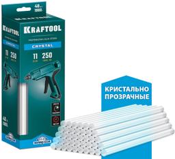 KRAFTOOL Cristal, 11 х 250 мм, 40 шт, кристально прозрачные, клеевые стержни (06846-40) - 1