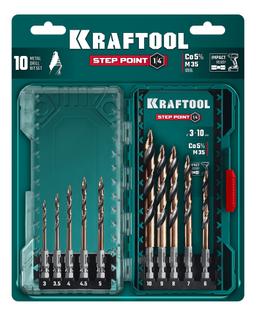KRAFTOOL STEP POINT, 10 шт, набор сверл по металлу для винтовёртов и шуруповертов IMPACT READY (29653-H10) - 5