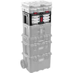 KETER STACKNROLL, 481 х 332 х 233 мм, (19″), пластиковый ящик с 3 органайзерами и 18 ячейками (38406) - 6