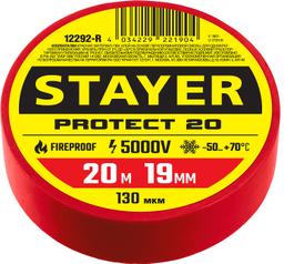 STAYER  PROTECT-20, 19 мм х 20 м, 5 000 В, красная, изолента ПВХ, Professional (12292-R) - 1