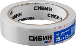 СИБИН 25 мм х 25 м, креповый, малярный скотч (12111-25) - 2