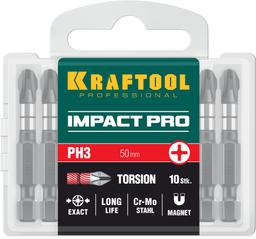 KRAFTOOL Impact PH 3, 50 мм, 10 шт, Ударные биты (26191-3-50-S10) - 2