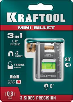 KRAFTOOL BILLET-5 MINI, 50 мм, брусковый магнитный уровень (34791) - 2