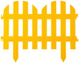 GRINDA  Палисадник, 28 х 300 см, желтый, 7 секций, декоративный забор (422205-Y) - 1