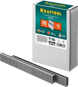 KRAFTOOL тип 18GA (55/90/C) 15 мм, 5000 шт, скобы для степлера (31789-15) - 1