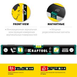 KRAFTOOL  400 мм, усиленный профиль, с зеркальным глазком, магнитный уровень (34785-40) - 4