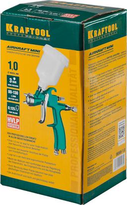 KRAFTOOL AIRKRAFT MINI, HVLP, 1 мм, пневматический краскопульт с верхним бачком (06565-1.0) - 2