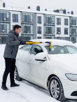STAYER телескопическая щётка с поворотной головой от снега автомобильная, 805-1065 мм (61048) - 9