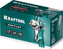 KRAFTOOL AirFlat, LVLP, 1.7 мм, пневматический краскопульт с верхним бачком (06524-1.7) - 2
