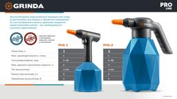 GRINDA 1 л, аккумуляторный опрыскиватель, PROLine (PHS-1) - 3