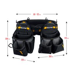 KRAFTOOL KBS-3L пояс монтажника, в комплекте: пояс монтажника и 2 большие сумки (38761) - 2