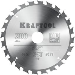KRAFTOOL Fast, 200 х 32 мм, 24Т, пильный диск по дереву (36950-200-32) - 1