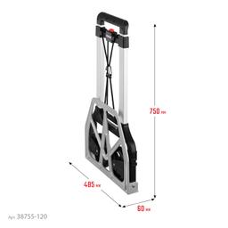 STAYER PROTruck, до 120 кг, из алюминиевого сплава, платформа 48.5 х 35 см, колеса d 16 см, вес 5 кг, складная хозяйственная тележка (38755-120) - 8