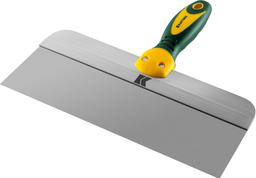 KRAFTOOL 300 мм, широкое полотно, алюминиевая направляющая, двухкомпонентная ручка, нержавеющий, фасадный шпатель (10036-300) - 1