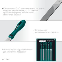 KRAFTOOL ALLIGATOR набор напильников, двухкомпонентная рукоятка, 200 мм - 5