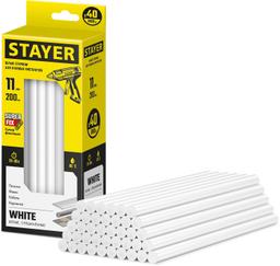 STAYER White, белые, 11 х 200 мм, 40 шт, клеевые стержни, Professional (2-06821-W-S40) - 1