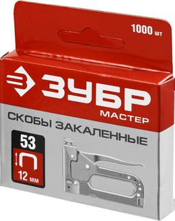 ЗУБР тип 53 (A/10/JT21) 12 мм, 1000 шт, калибр 23GA, скобы для степлера (31625-12) - 2