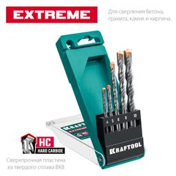 KRAFTOOL Extreme, 5 шт: 4-5-6-8-10 мм, трехгранный хвостовик, набор сверл по бетону (29166-H5) - 3