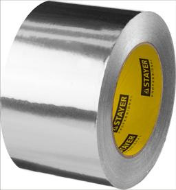 STAYER ProTape, 75 мм, 50 м, до 120 °С, самоклеящаяся алюминиевая лента, Professional (12268-75-50) - 1