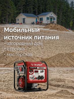 ЗУБР 3900 Вт, инверторный генератор (СБИ-3900) - 7