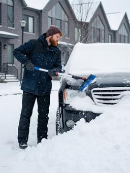 ЗУБР телескопическая щётка с поворотной головой от снега автомобильная, 860-1210 мм, Профессионал (61062) - 2