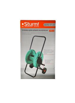 3015-17-22 Катушка для шланга на колесах намотка 45 м 1/2" шланг Sturm! - 6