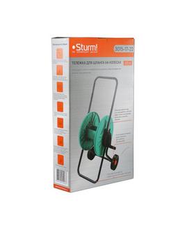 3015-17-22 Катушка для шланга на колесах намотка 45 м 1/2" шланг Sturm! - 7