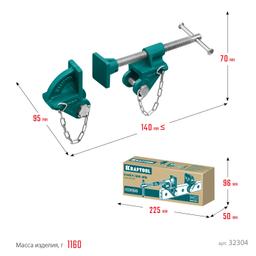 KRAFTOOL CHST/25-25, на профиль 25 х 50 мм, набор головок для струбцины (32304) - 9