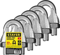 STAYER DIN 741, 22 мм, 5 шт, зажим троса (30535-22) - 2